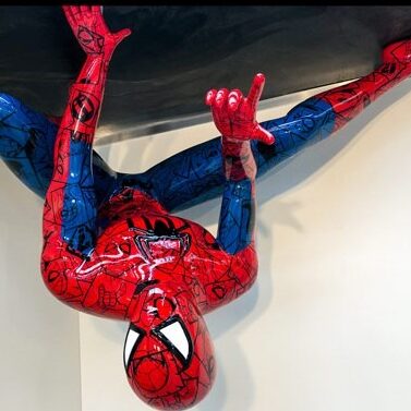 Christophe Tixier (Peppone) - Spiderman volant le tatoue 85cm