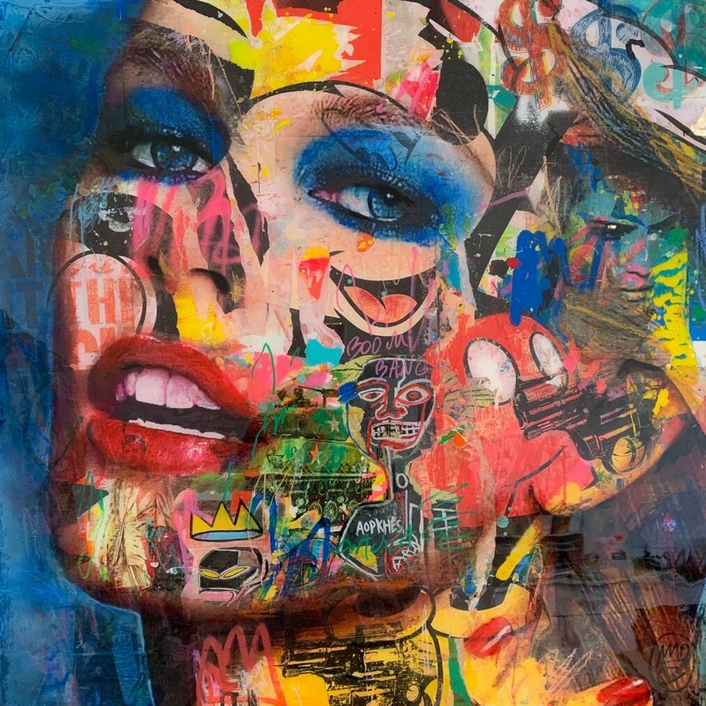 Maria De Campos_Claudia Schiffer 80 x 80 cm