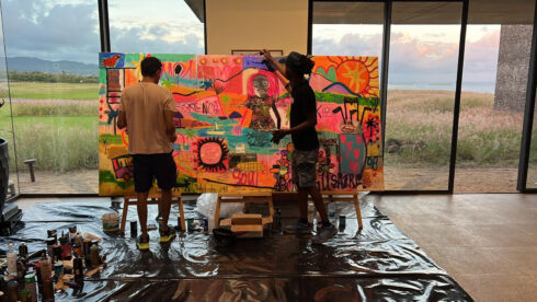 Art et solidarité, Siem Together Foundation - Gaël Froget & Skizofan - Live painting